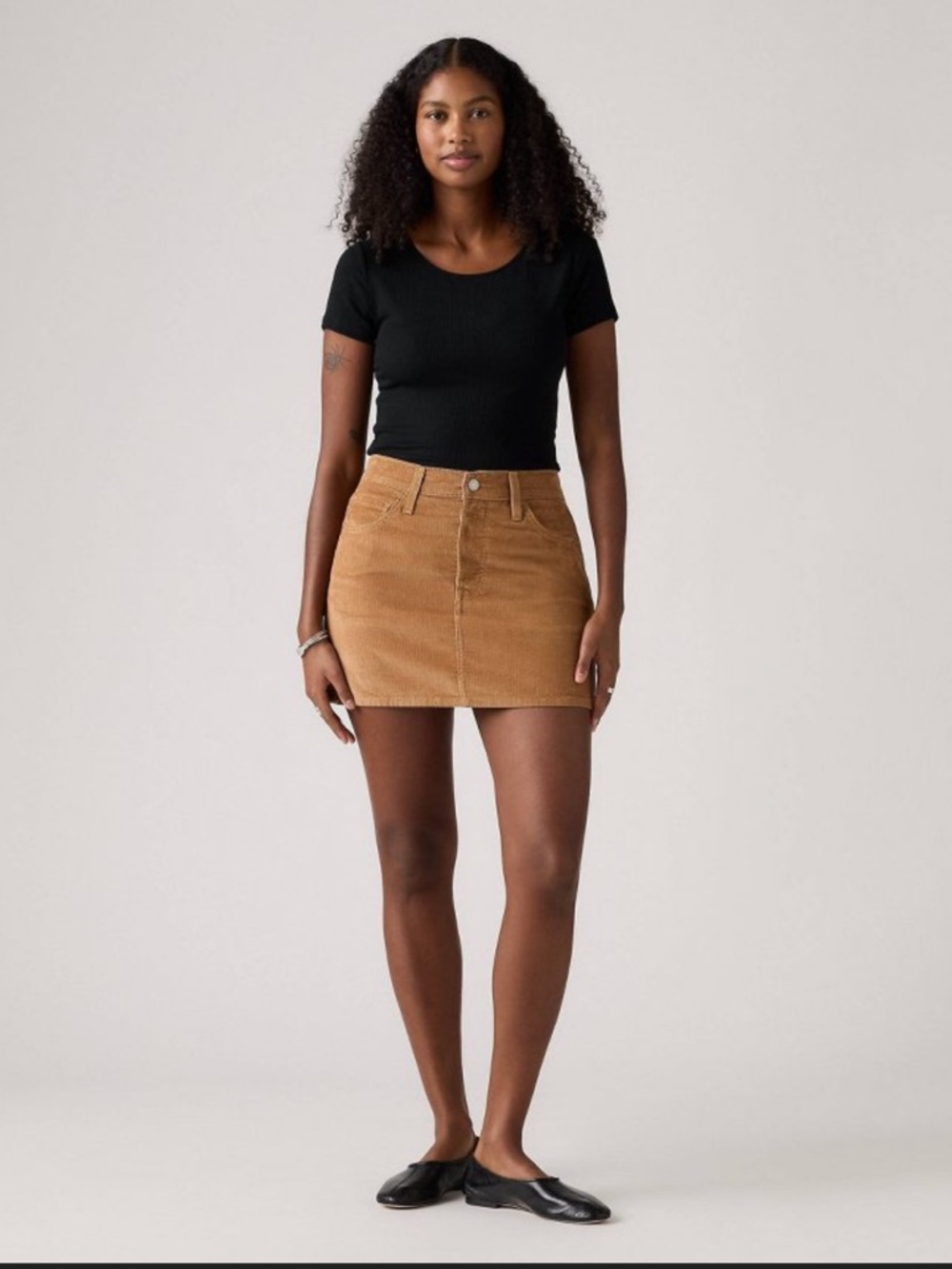 Levi's Tan Corduroy Mini Skirt